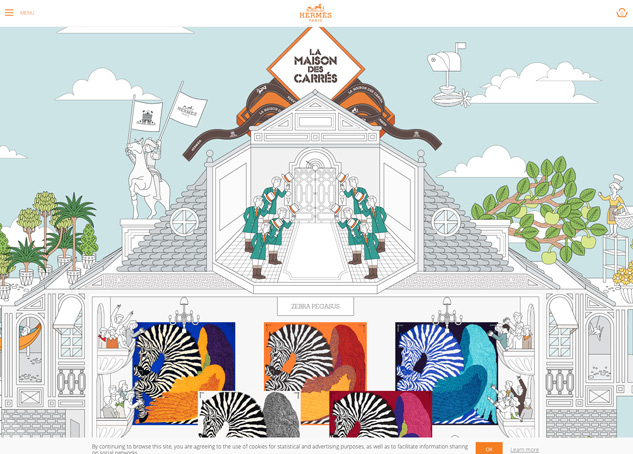 Screenshot of la maison des carres website